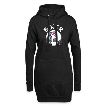 Vélo Vélo Chaîne de vélo Motard à trois roues - Sweat-shirt à capuche long Femme - noir - Devant