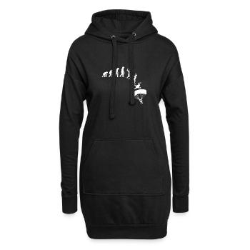 Evolution Skydiver Skydiver Gift - Sweat-shirt à capuche long Femme - noir - Devant