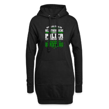 Polier Spruch Bauarbeiter Baustelle Bau - Hoodie-Kleid - Schwarz - Vorne