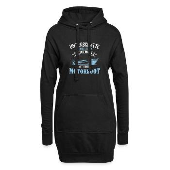 Motorboot Spruch alter Mann Boot Geschenk - Hoodie-Kleid - Schwarz - Vorne