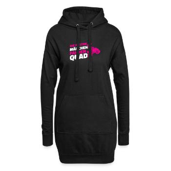 Quad Fahrerin Mädchen Frauen lustig Quadfahrer - Hoodie-Kleid - Schwarz - Vorne