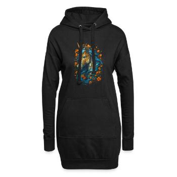 Unicorn - Hoodie Dress - black - Front