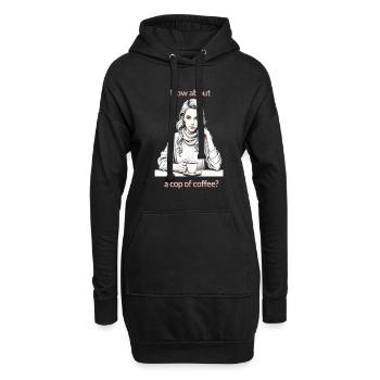 Que diriez-vous d’une tasse de café ? - Sweat-shirt à capuche long Femme - noir - Devant