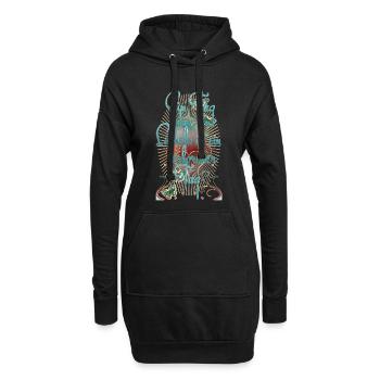 Schmetterling ohne lächeln verlorener Tag Emotion - Hoodie-Kleid - Schwarz - Vorne