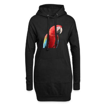 Perroquets oiseau T-shirt cadeau - Sweat-shirt à capuche long Femme - noir - Devant