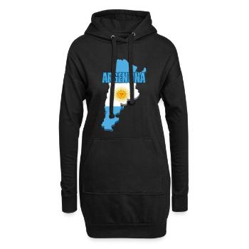 Argentinischer Stolz, Flagge von Argentinien - Hoodie-Kleid - Schwarz - Vorne