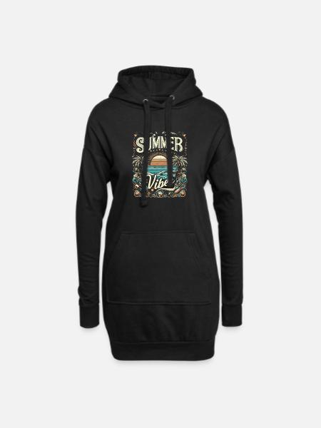 SUMMER Vibes colorful, modificated - Hoodie-Kleid - Schwarz
