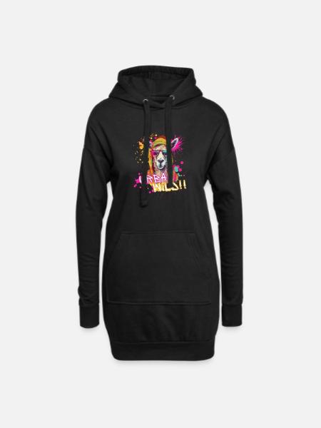Urban Wild - Hoodie-Kleid - Schwarz