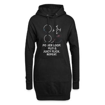 Power Loop Split-S Juicy Flick Repeat - Hoodie-Kleid - Schwarz - Vorne