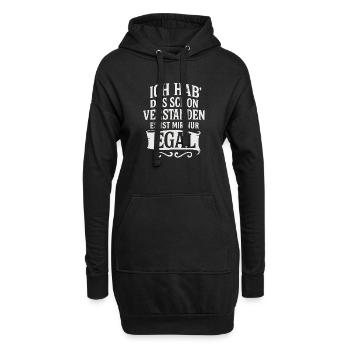 J’ai déjà compris ça, je m’en fiche - Sweat-shirt à capuche long Femme - noir - Devant