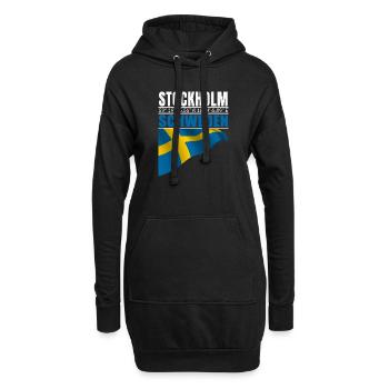 Stockholm - Hoodie-Kleid - Schwarz - Vorne