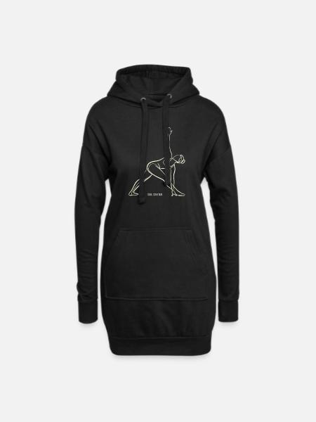 SOUL CONTOUR - Trikonasana - Hoodie-Kleid - Schwarz
