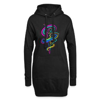 Ballerina - Hoodie-Kleid - Schwarz - Vorne