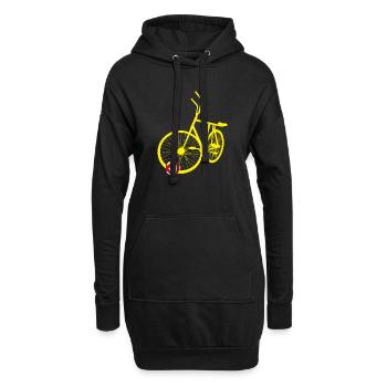 Radball, Cycleball, Hallenradsport - Hoodie-Kleid - Schwarz - Vorne