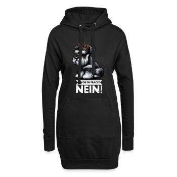 Avant que vous ne demandiez Pas de Schnauzer Géant - Sweat-shirt à capuche long Femme - noir - Devant