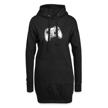 Illustration de manette rétro - Sweat-shirt à capuche long Femme - noir - Devant