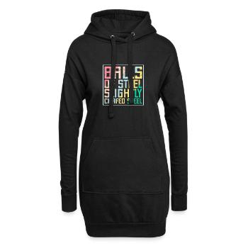 Boules d’acier Légèrement boules Cadeaux de flipper en acier - Sweat-shirt à capuche long Femme - noir - Devant