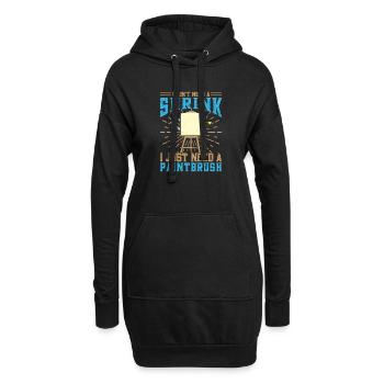 Artiste cool J’ai besoin d’un cadeau de peintre au pinceau - Sweat-shirt à capuche long Femme - noir - Devant