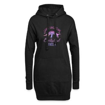 Roue de charrette acrobate Roue de charrette Gymnastique libre - Sweat-shirt à capuche long Femme - noir - Devant