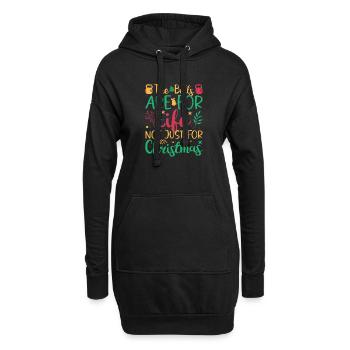 Fitness Fanatics Bells Not Just For Christmas Gift - Hoodie-Kleid - Schwarz - Vorne