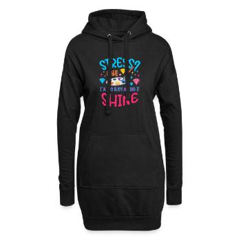 Artiste de peinture au diamant Stress Trop occupé Brillance - Sweat-shirt à capuche long Femme - noir - Devant