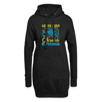 Euphonium Orner Cor Glorieux Euphonium Barytons - Sweat-shirt à capuche long Femme - noir - Devant