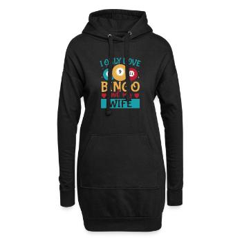 Bingo Game I Only Love My Wife & Bingo - Hoodie-Kleid - Schwarz - Vorne