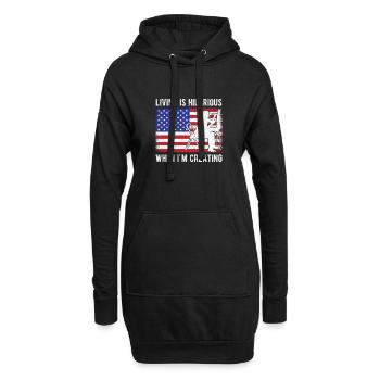 Funny Art Painter I`d Living Hilarious Creating - Hoodie-Kleid - Schwarz - Vorne