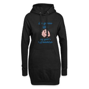 Auf geht's wandern lustiger Spruch für Wanderer - Hoodie-Kleid - Schwarz - Vorne