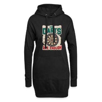 Dart & Bier Lustiger Darts Spruch - Hoodie-Kleid - Schwarz - Vorne