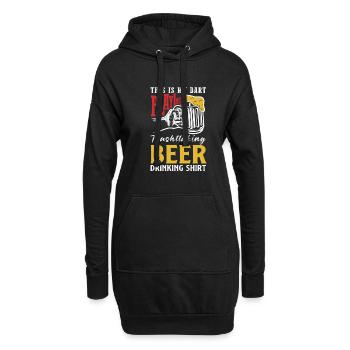 Dart & Bier Lustiger Darts Spruch - Hoodie-Kleid - Schwarz - Vorne