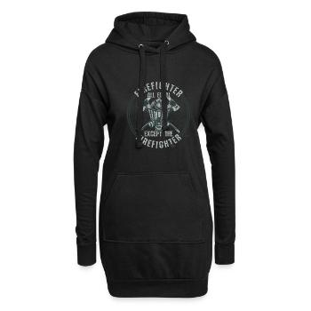 Feuerwehrmann Feuerwehr & Sprüche - Hoodie-Kleid - Schwarz - Vorne