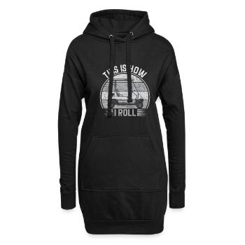 Golf Geschenk Witz Golfspieler Golfer - Hoodie-Kleid - Schwarz - Vorne