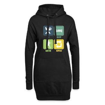 Gitarre Musik Gitarisst Gitarren Spruch - Hoodie-Kleid - Schwarz - Vorne