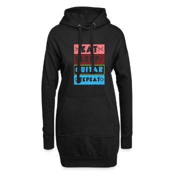Gitarre Musik Gitarisst Gitarren Spruch - Hoodie-Kleid - Schwarz - Vorne