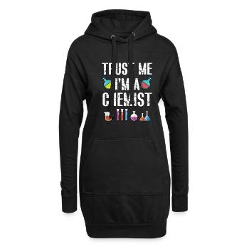 Chemie Lehrer Wissenschaftler Chemieker - Hoodie-Kleid - Schwarz - Vorne