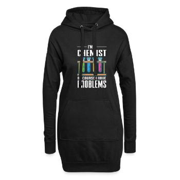 Chemie Lehrer Wissenschaftler Chemieker - Hoodie-Kleid - Schwarz - Vorne