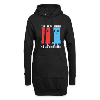 Chemie Lehrer Wissenschaftler Chemieker - Hoodie-Kleid - Schwarz - Vorne
