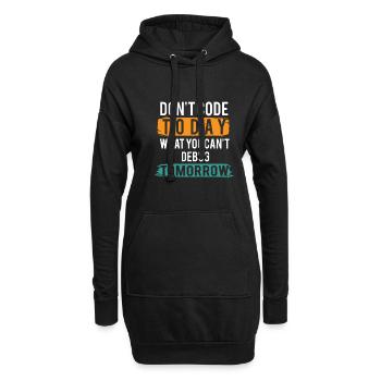 Lustiger Informatiker Spruch, Informatik - Hoodie-Kleid - Schwarz - Vorne