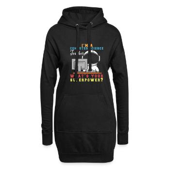 Lustiger Informatiker Spruch, Informatik - Hoodie-Kleid - Schwarz - Vorne
