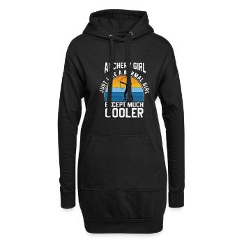 Lustiger Bogensport Spruch Bogenschießen - Hoodie-Kleid - Schwarz - Vorne