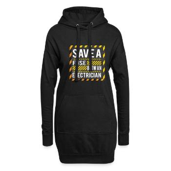Lustige Elektriker Sprüche I Eliktriker - Hoodie-Kleid - Schwarz - Vorne