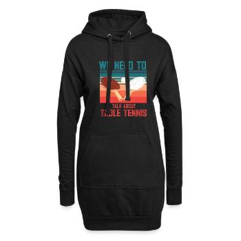 Lustiger Tischtennis Spruch Tischtennis - Hoodie-Kleid - Schwarz - Vorne