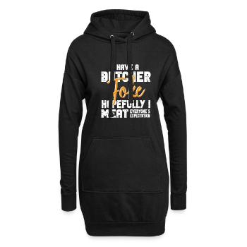 Metzger Fleischer Sprücher I Metzgerei - Hoodie-Kleid - Schwarz - Vorne