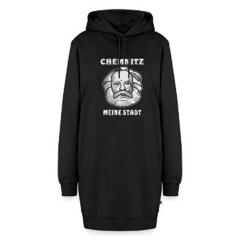 CHEMNITZ MEINE STADT - Hoodie-Kleid - Schwarz - Vorne - AI Model Female 172 light (172cm)