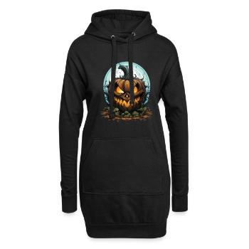 Scary Pumpkin Face I Spooky Halloween - Hoodie-Kleid - Schwarz - Vorne