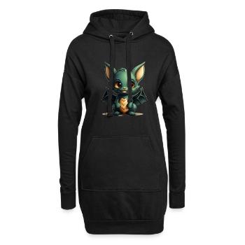 Chauve-souris Halloween I Cartoon Mignonne chauve-souris - Sweat-shirt à capuche long Femme - noir - Devant