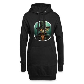 Scarecrow Halloween Cartoon Scary Scarecrow - Sweat-shirt à capuche long Femme - noir - Devant