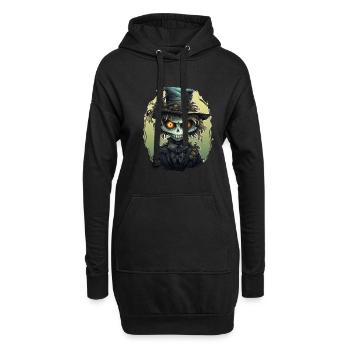 Scarecrow Halloween Cartoon Scary Scarecrow - Sweat-shirt à capuche long Femme - noir - Devant