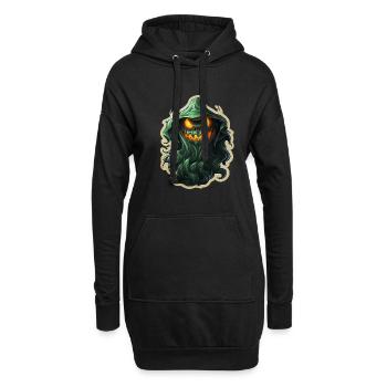 Ghost Lover Cartoon Style Halloween Ghost Spooky - Hoodie-Kleid - Schwarz - Vorne